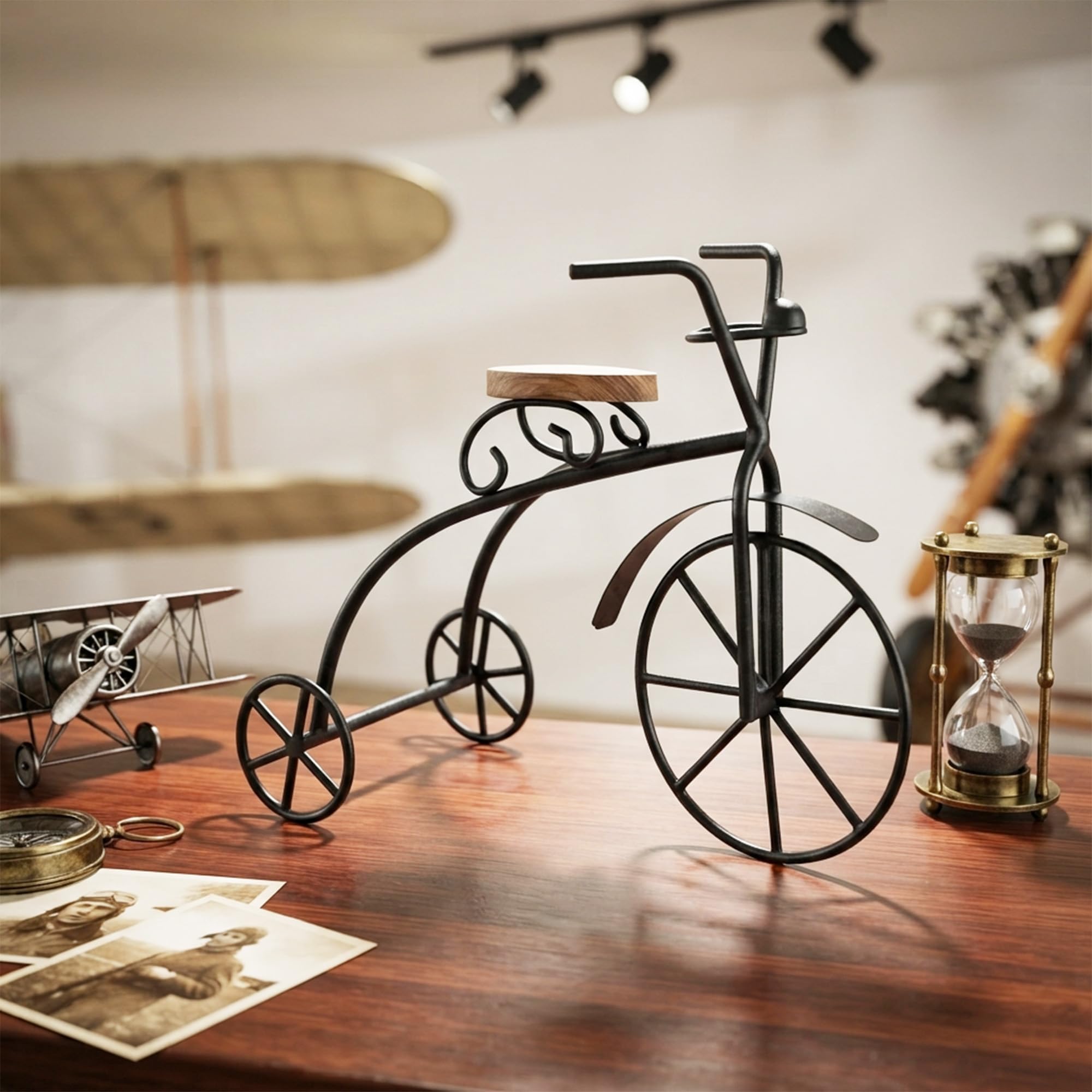 Vintage Metal Bicycle Sculpture - Home & Office Decor -7