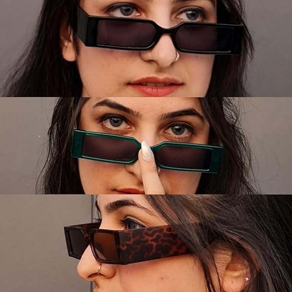 SATYAM KRAFT Trendy Sunglasses for Men, Women | Round, Square, Latest and Stylish Frame Goggles Vintage fashion | Suitabel for Boys, Girls, Driving,Eye Protection | - (Pack of 1)