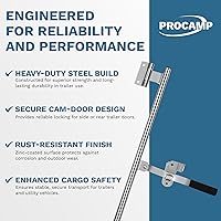 Vista 6 de ProCamp 36" Barra de Leva para Remolque Puerta Oscilante con Bisagra Barra de Leva Cerrajo Pestillo Manija de Cargo