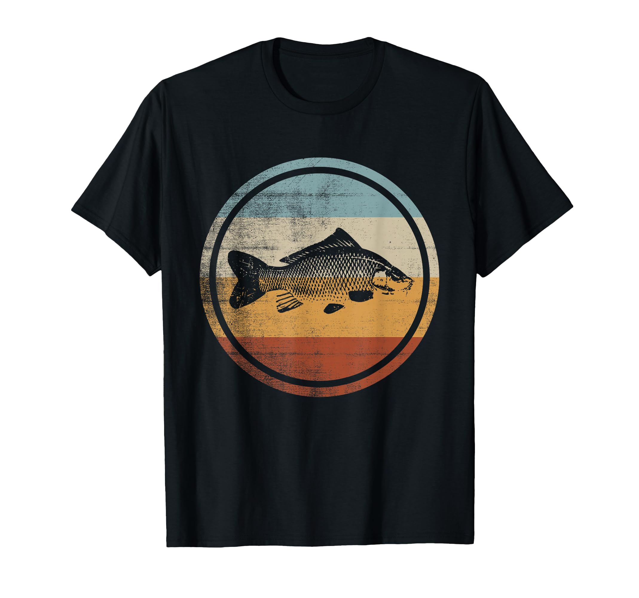 Amazon | レトロなビンテージ フィッシング デザイン魚 Tシャツ | T 
