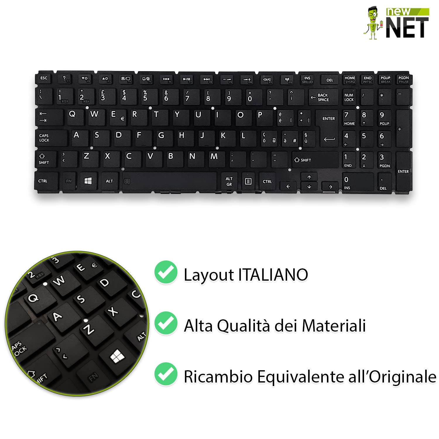 Tastiera Per Notebook Toshiba - Compatibile Con Satellite S50, S70, L50 E Altri Modelli | Senza Frame - Foto 4