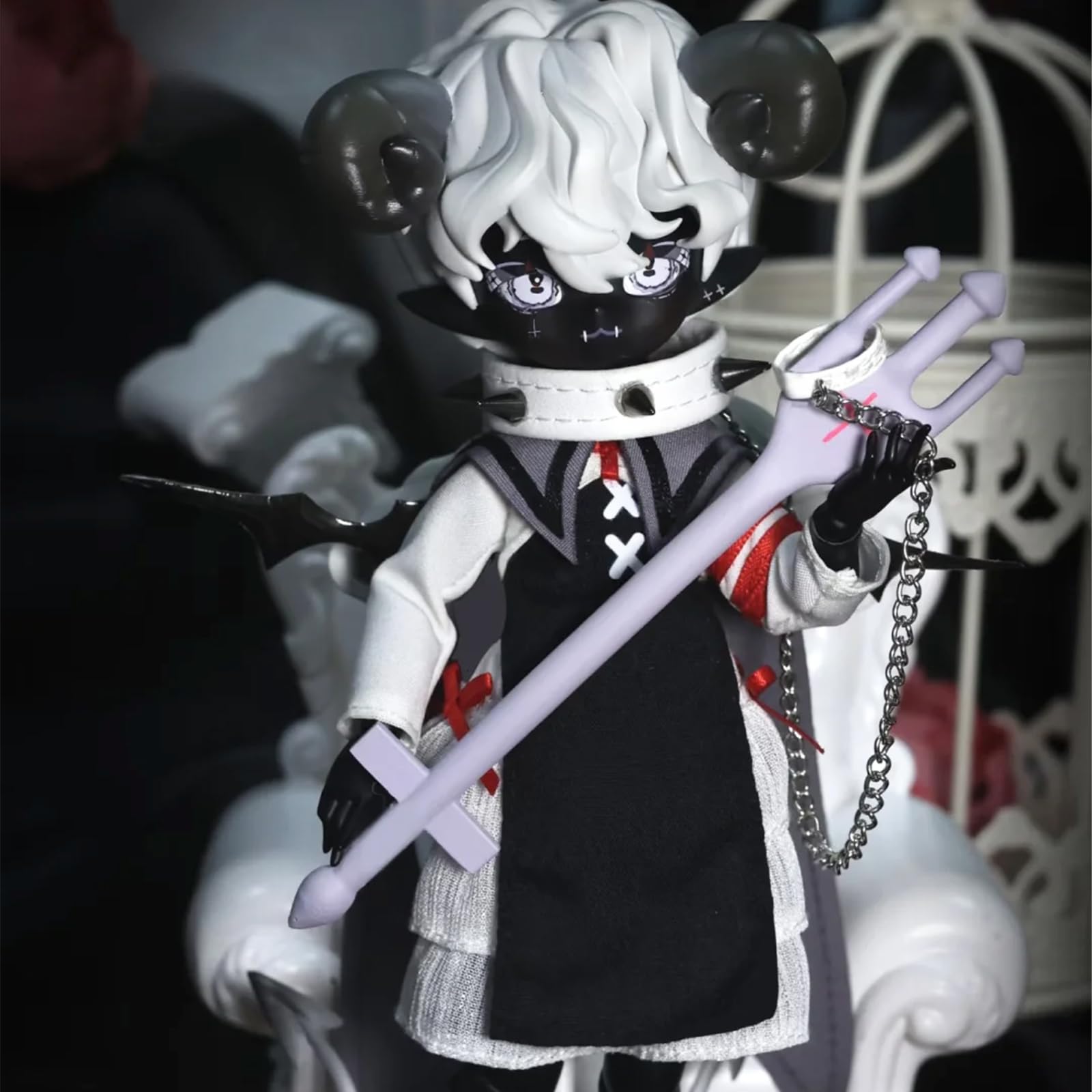 CALEMBOU BJD Blind Box, 1/8 Cute Devil's Horns Series Ball Jointed Blind Box Doll, 8.2 Inches Dress up Doll with Joints, Collectable Action Figure for Birthday Gifts