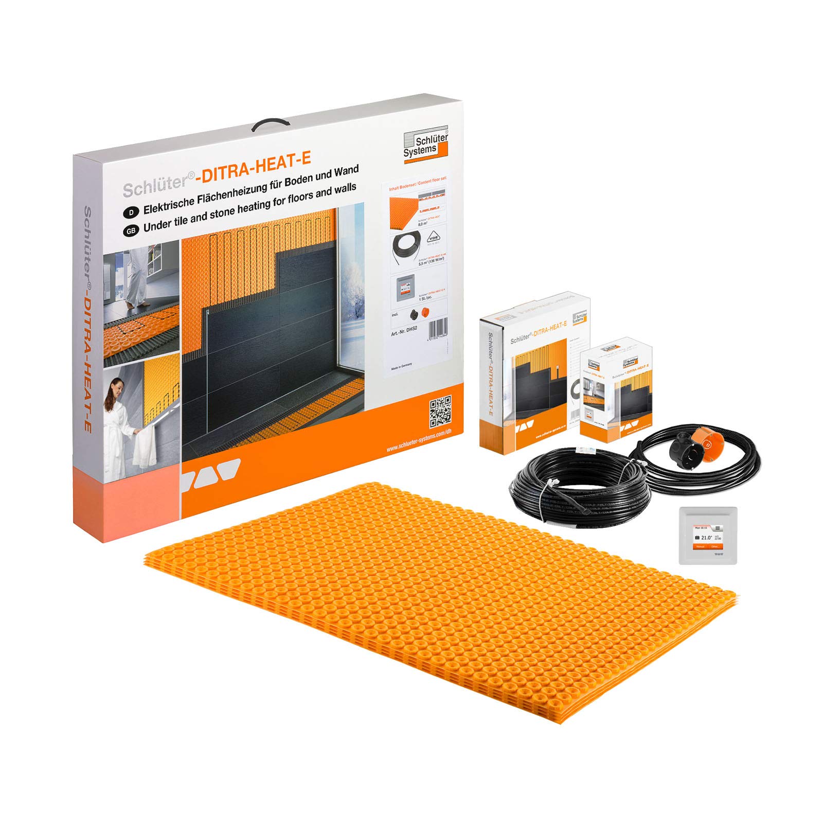 Schlüter Kit de régulateur de E Set de 3, Heat pour ditra u. Câble chauffant F. 3,2 m² surface