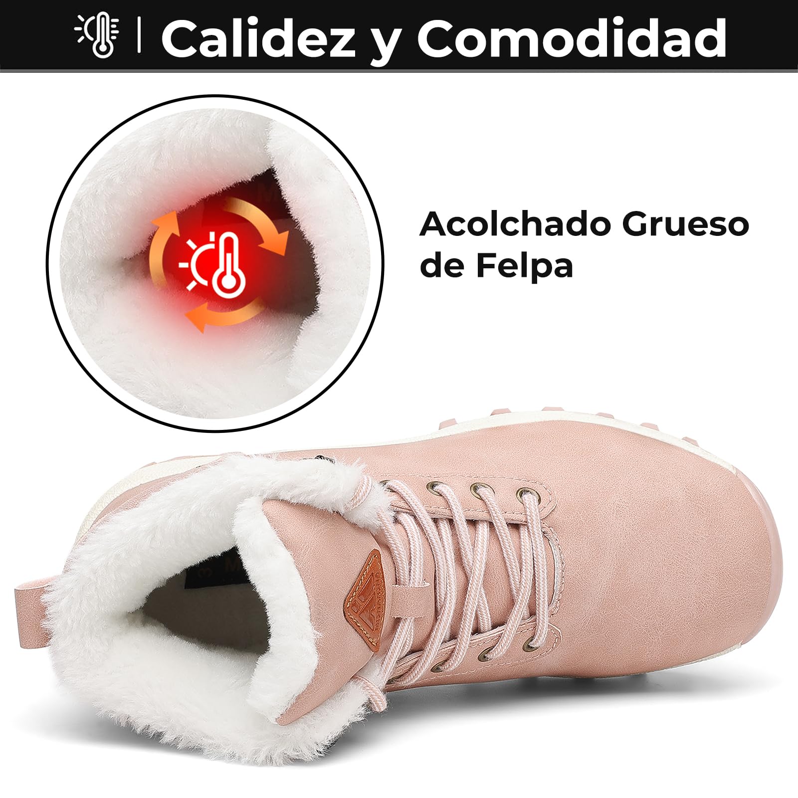 Mishansha Zapatos de Invierno Hombre Botas de Nieve Mujer 36-48