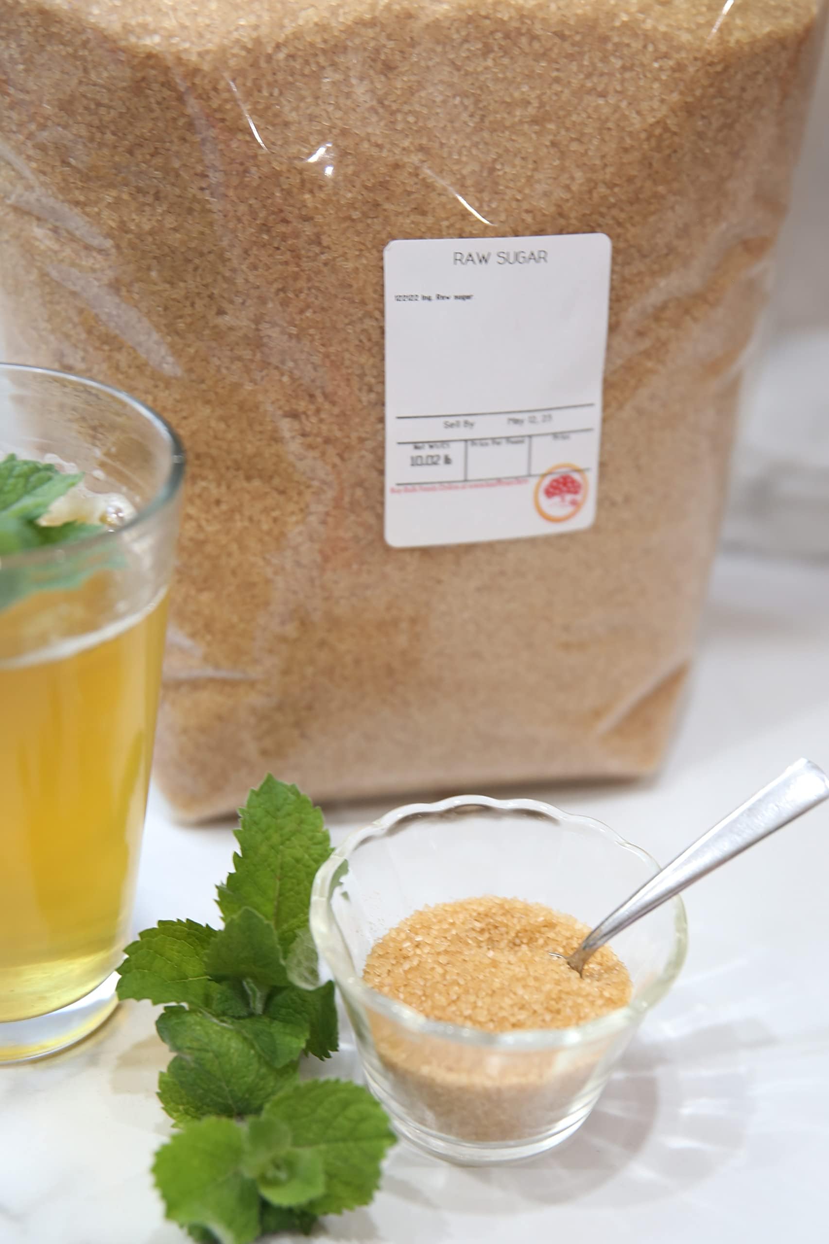 Raw Cane Sugar, Bulk 10 Pound Bag