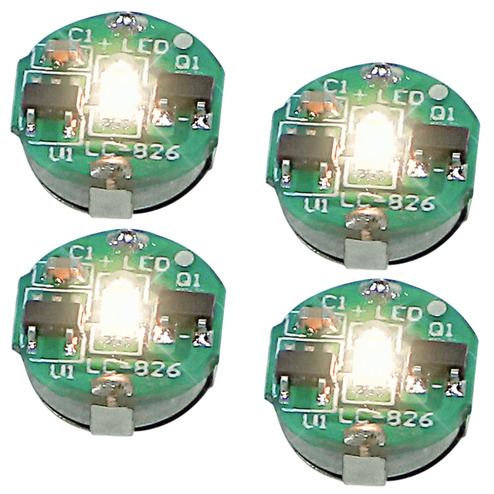 CHASO 小型 LED ライト 4個 マグネット スイッチ ワイヤレス プラモデル フィギュア ガンプラ ジオラマ ミニ 電飾 ボタン電池 ウォームホワイト商品画像