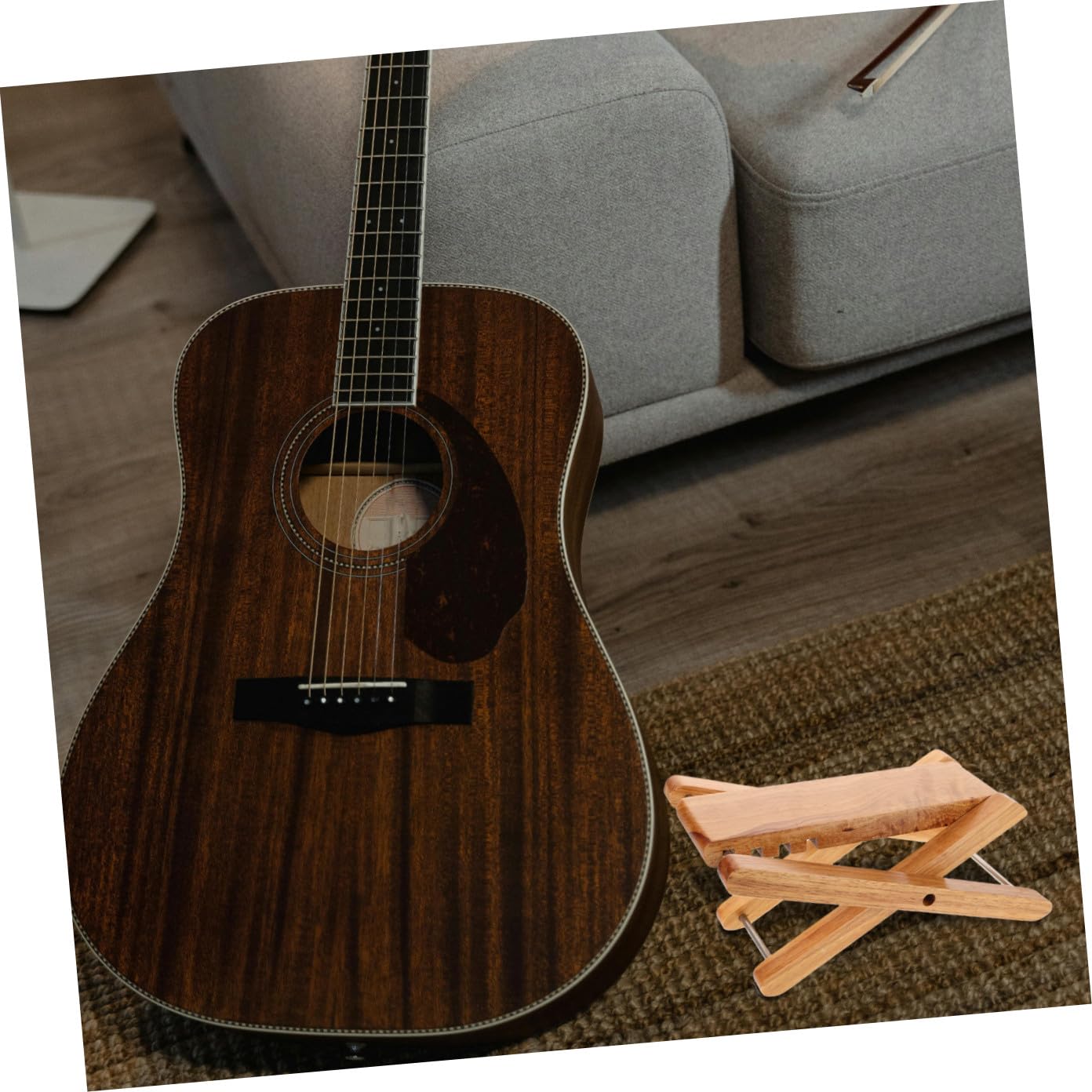 BESTonZON Poggiapiedi Per Chitarra Regolabile Legno Sgabello Da Chitarra Ergonomico Per Regolabile Per Comfort Ottimale Accessorio Musicale Portatile