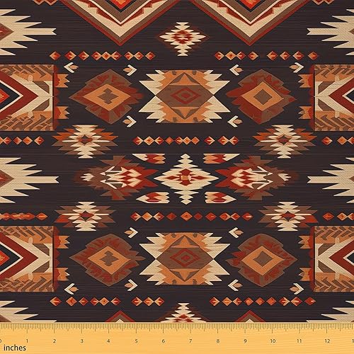 Miniatura 46 de Feelyou Tela de flores Groovy por Yarda - Tela de tapicería retro floral bohemio para coser manualidades, flores hippie de los años 70, decoración