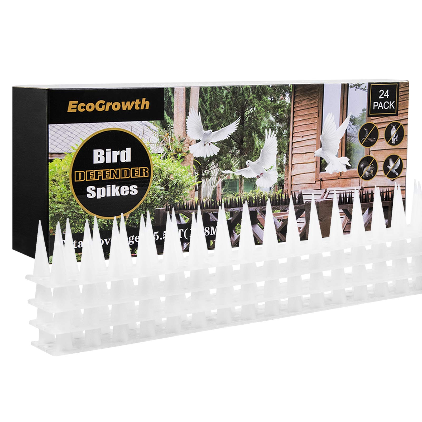 Buy EcoGrowth Bird Spikes Plastic Pigeon Spikes Cat Spikes, Bird Spikes