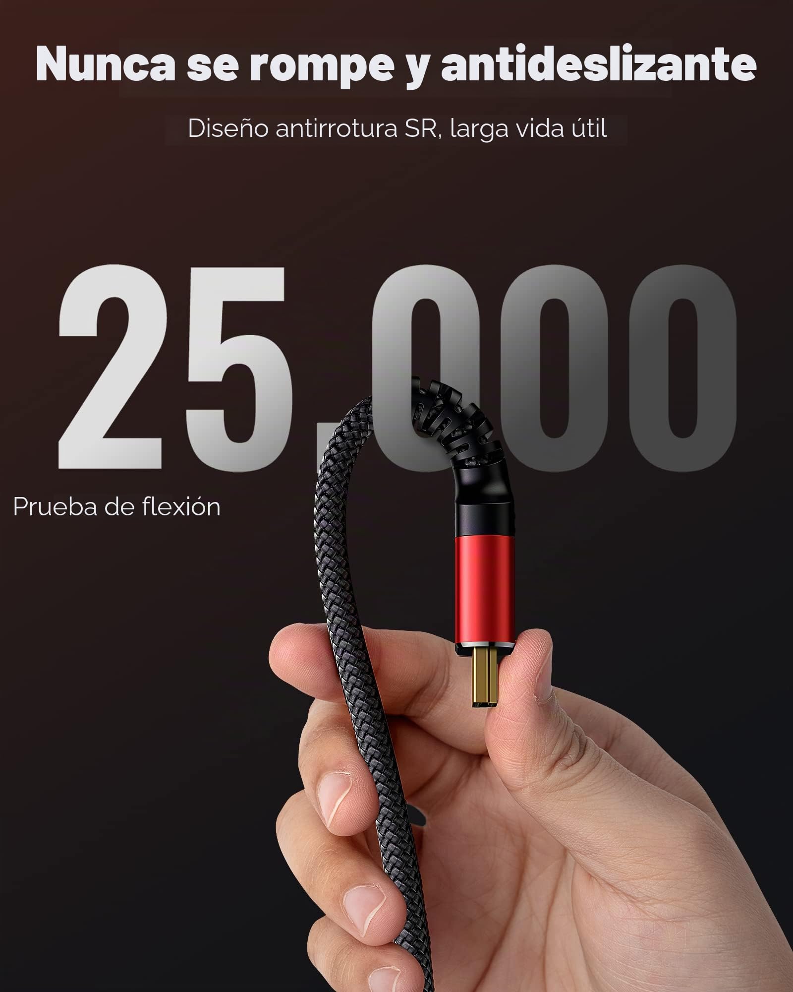 Highwings Cable HDMI 2.1 8K 10K de 6.6 pies/2 m, cable HDMI de ultra alta velocidad, cable trenzado 4K a 120Hz 8K a 60Hz, DTS:X, HDCP 2.2 y 2.3, HDR 10 compatible con Roku TV/HDTV/Blu-ray