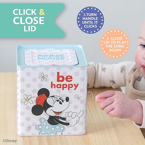 Miniatura 5 de KIDS PREFERRED Disney Baby Minnie Mouse Toy Jack en la caja para niños pequeños de 1 a 3 años, juguetes musicales de Minnie Mouse de Disney para