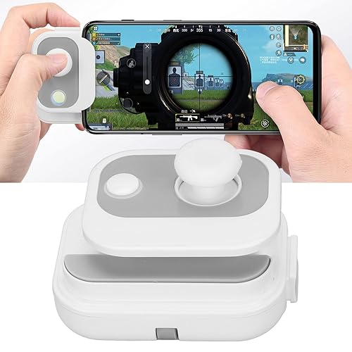 Vista 7 de Zopsc Mobile Game Controller Joystick, Mobile Phone Game Joystick for Android for IOS for Hongmeng OS 9.0+, 4 Modes 110mAh (White)