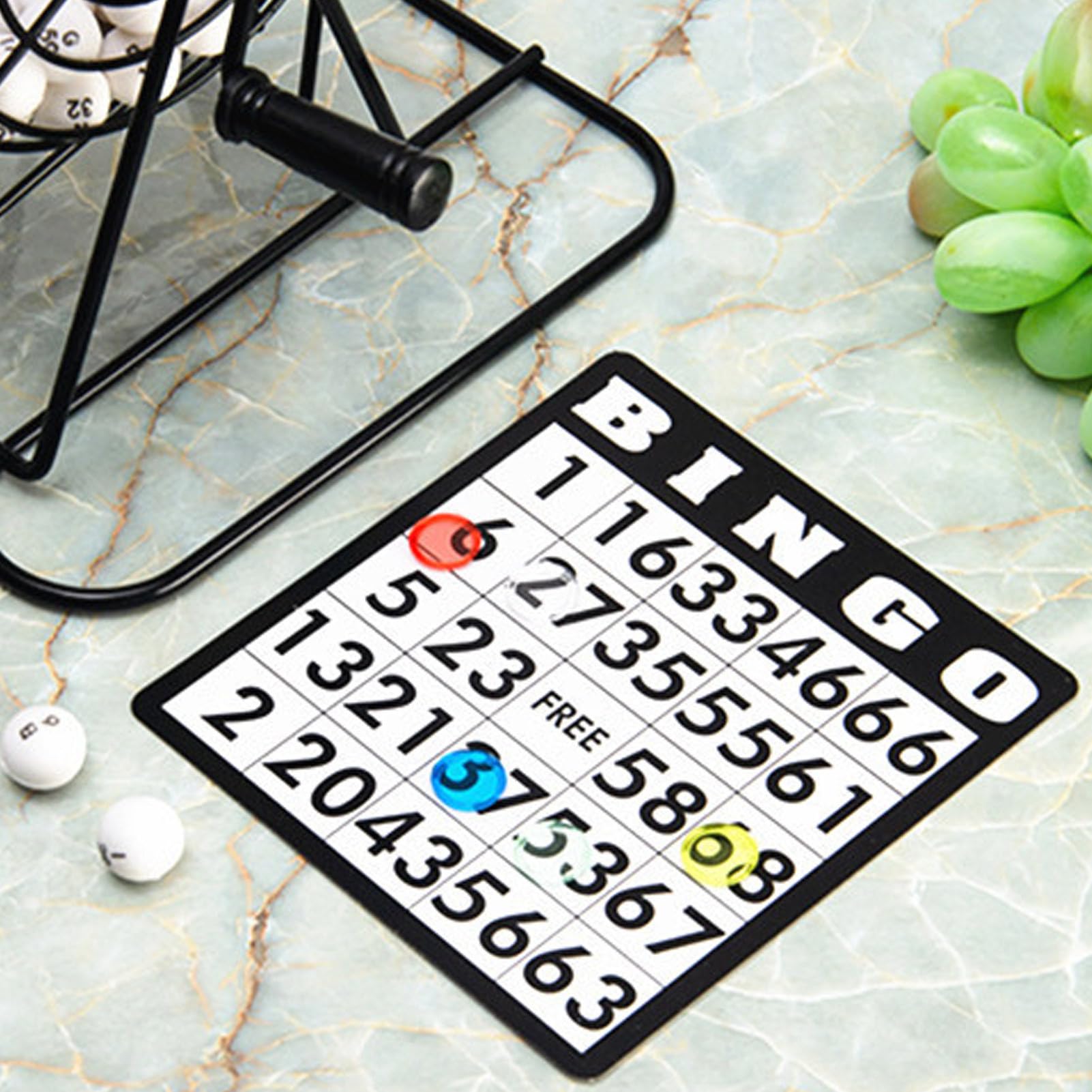 Bingo Brettspiel 20x21x21cm Spielset -o Spiel Metalltrommel Spielkarten, Aufbewahrungskäfig Set Gesellschaftsspiel Für Familienfeiern, Gruppenpartys, Büro, Schule, Geburtstage, Feier