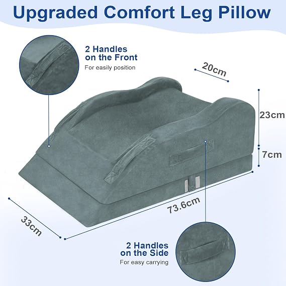 KingPavonini Adjustable Leg Elevation Pillow for After Surgery, Double Leg