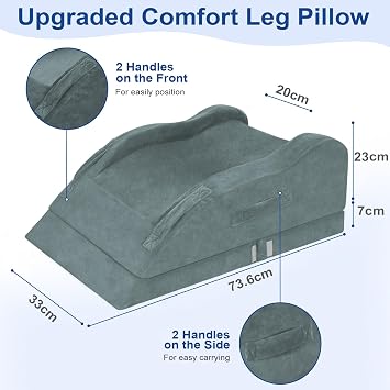 KingPavonini Adjustable Leg Elevation Pillow for After Surgery, Double Leg