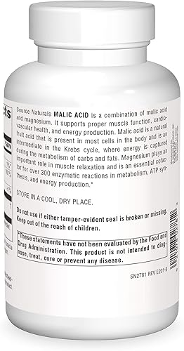 Miniatura 7 de Source Naturals Ácido málico 833 mg apoya los músculos y la producción de energía - 120 tabletas