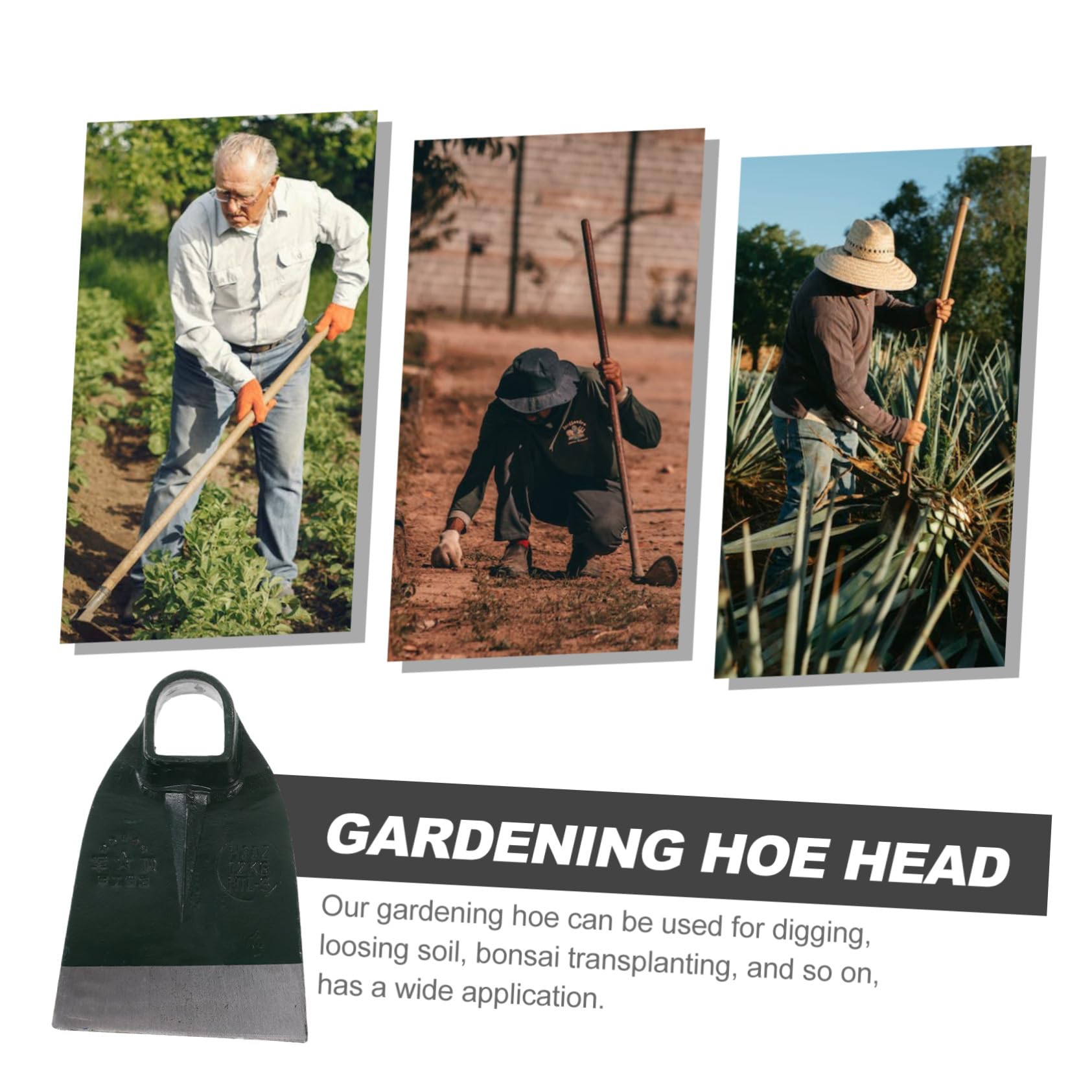 BESTonZON Robuster Gartenhackenkopf aus Edelstahl Handlicher Kleiner Hacken für Unkraut Jäten Boden Lockern und Pflanzen Umsetzen Vielseitiges Gartengerät für Beete Gärten Höfe und