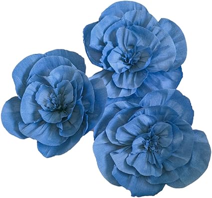 Amazon Lgフリー クレープペーパー フラワーペーパー フラワーデコレーション 手作り 花 パーティー ウェディング 背景 保育園 ベビーシャワー 誕生日 写真 背景 ブライダルシャワー センターピース 10インチ ロイヤルブルー 造花 オンライン通販