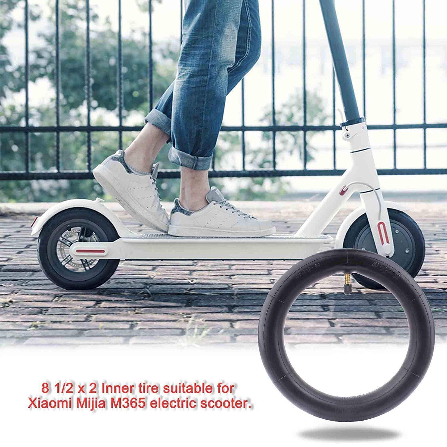 2 uds,Tubos Interiores para M365,Patinete eléctrico,neumático de monopatín,neumático de Repuesto inflado,8 1/2X2,Pieza de Repuesto,Accesorio