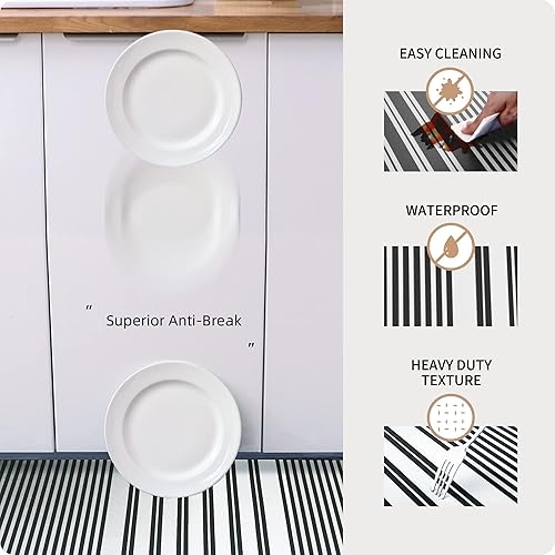 Miniatura 5 de KOKHUB Tapete de cocina, acolchado de 12 pulgada de grosor, antifatiga, impermeable, tapete de escritorio cómodo de pie, tapete de cocina