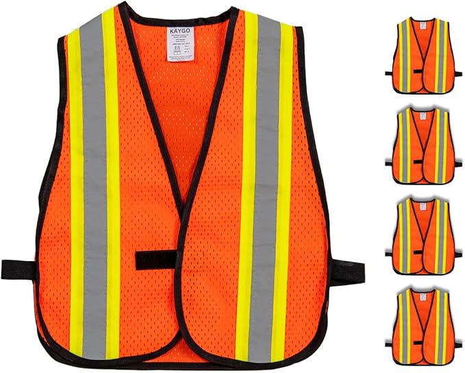 KAYGO 5 Pack Children High Visibility School Safety Vest Jacket, Hi Vis