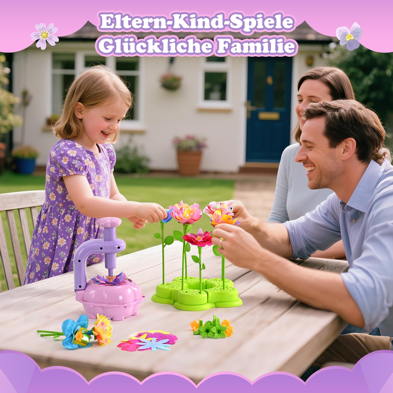 BlueSwan Bastelset Kinder, Geschenk Mädchen 4 5 6 7 8 9 10 + Jahre | Blumenpresse, Mitgebsel Kindergeburtstag Gastgeschenke, Blumen Basteln, Garten Diy ADHS Spielzeug, Fördert Feinmotorik