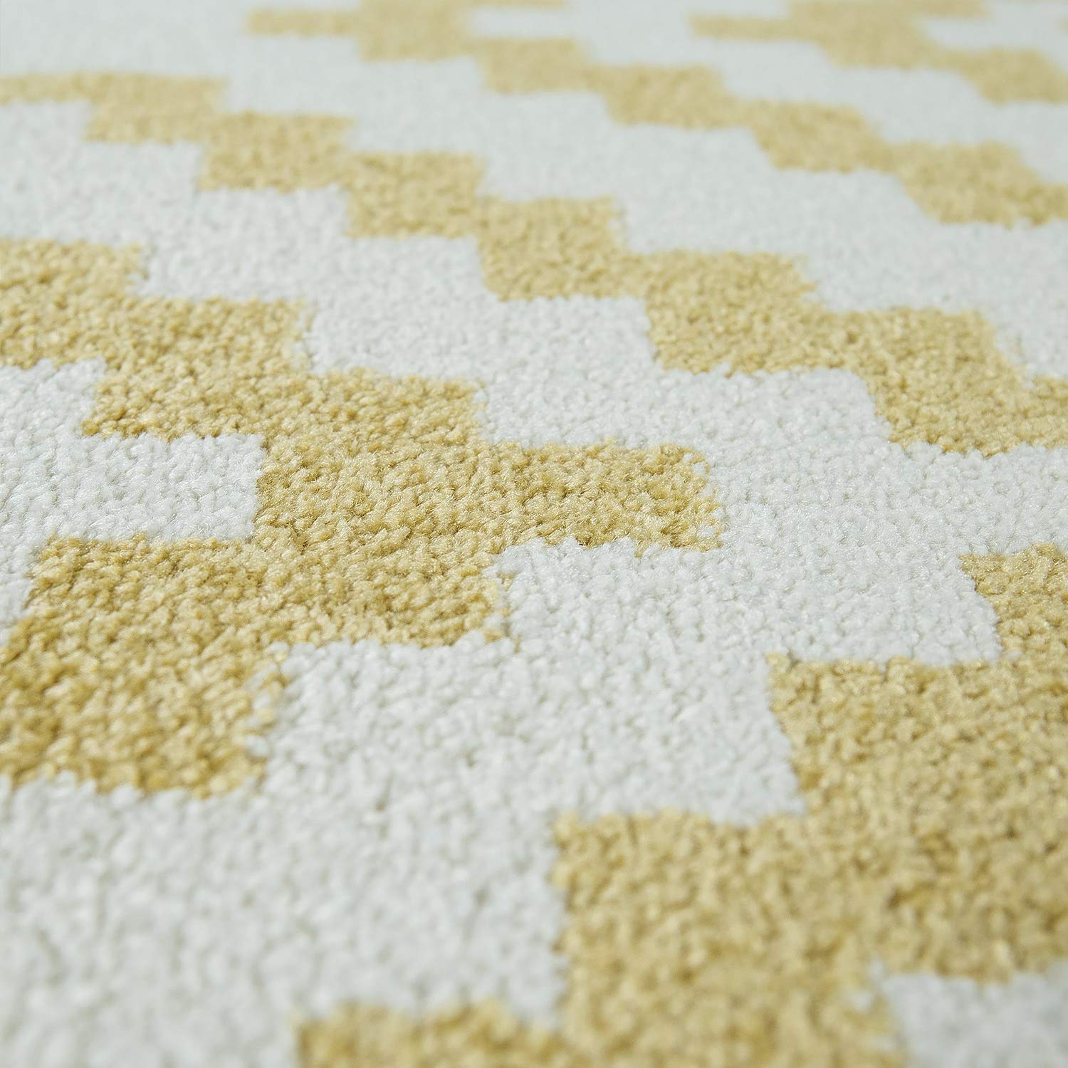 Paco Home Tapis Salon Losanges Pastel Ethnique Bohème, Dimension:200x280 cm, Couleur:Jaune-Blanc