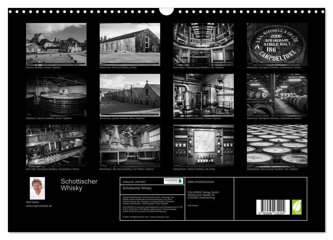 CALVENDO - Schottischer Whisky (Wandkalender 2027 DIN A3 quer), Monatskalender: Ein Streifzug durch schottische Whisky-Destillerien