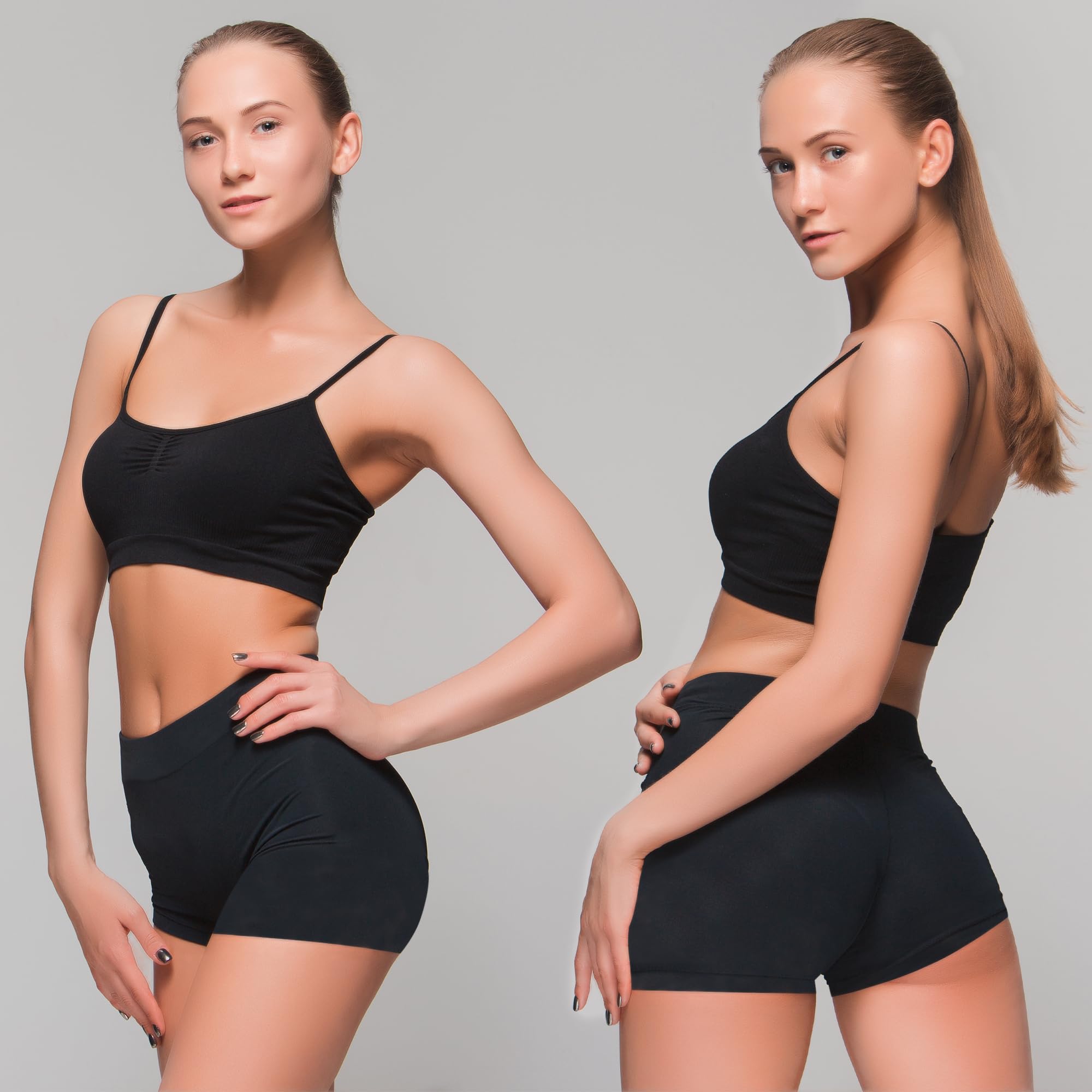 Love My Fashions ® Lot de 3 boxers taille haute en microfibre pour femme - Sans couture - Extensibles - Couverture complète
