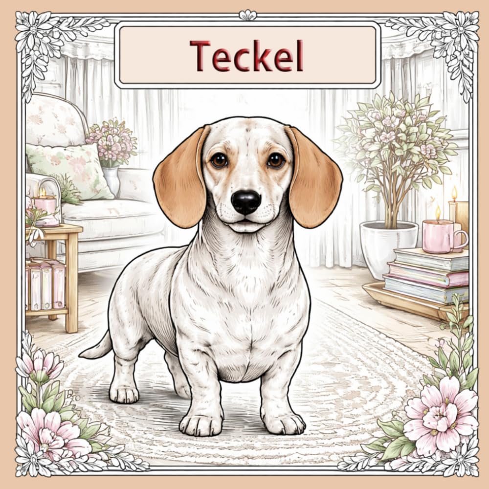 Dachshund / Teckel Vibes – Livre de coloriage pour tous les âges: Pages de coloriage détaillées et relaxantes avec des teckels – Maison, nature, mandalas et motifs créatifs pour enfants et adultes
