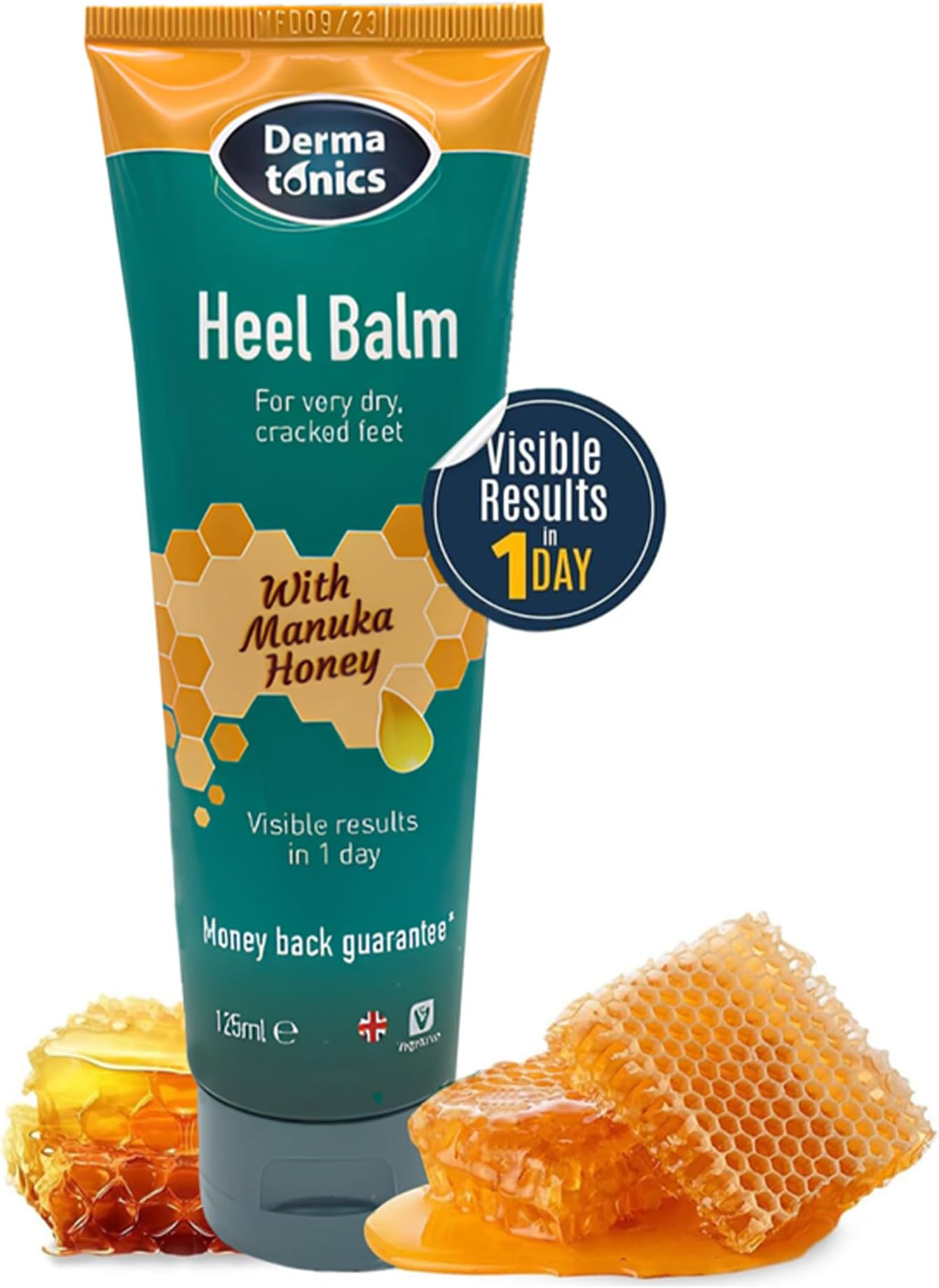 Dermatonics Heel Balm with Manuka Honey | Suitable for Diabetics | For Rough, Dry and Cracked Heels and Feet | Hydrates and Draws Moisture Into Your Skin | 125 ml