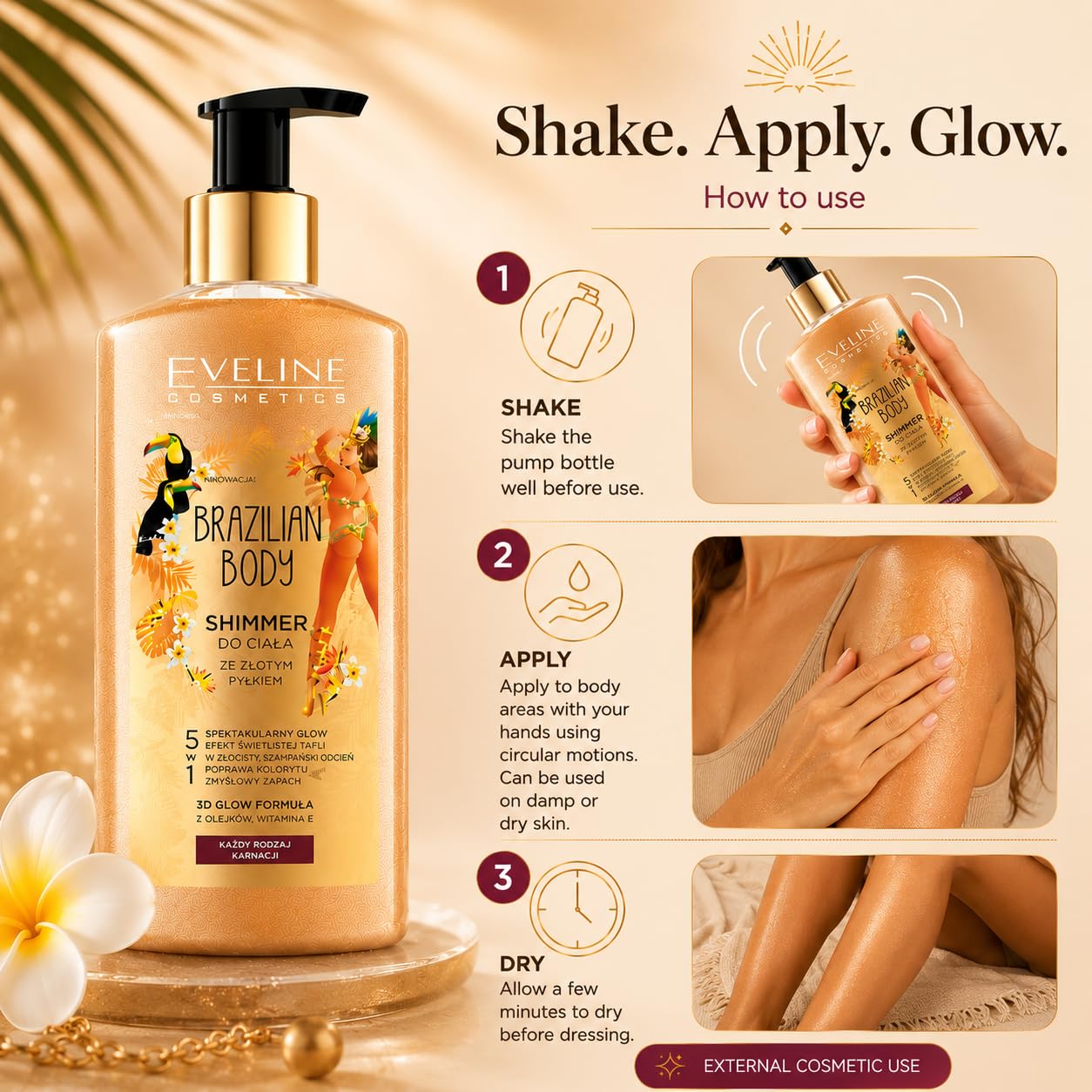Eveline Cosmetics Brazilian Body Shimmer olejek do ciała