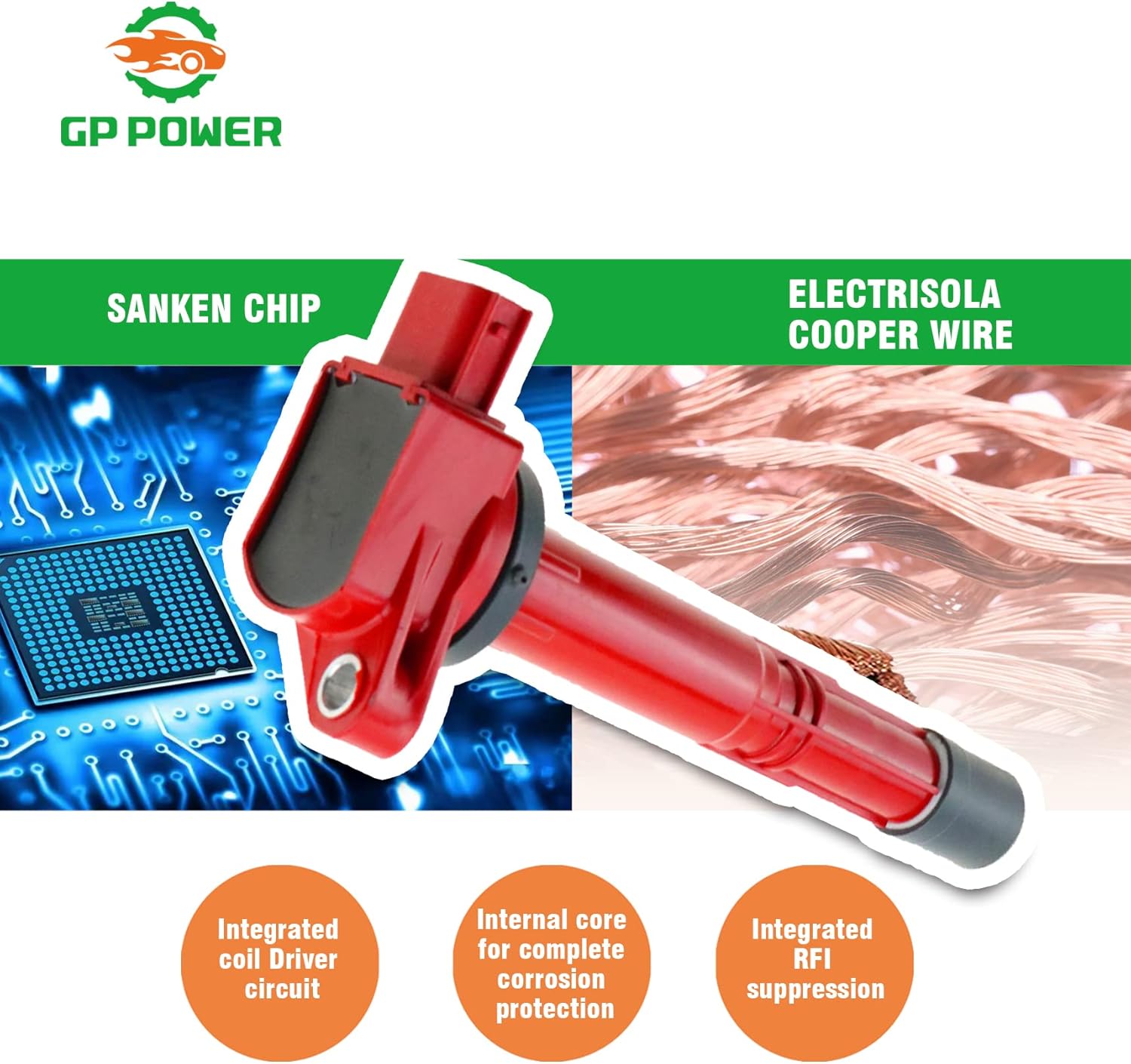 IGNITION COIL SET OF 4 UF311 30520RAA007 30520PNA007 30520-RAA-007 30520-RRA-007 30520-PNA-007 COMPATIBLE WITH HONDA CIVIC S2000 ACCORD CR-V ELEMENT ACURA RSX 2.0 2.2 2.4 L4 K20 K24