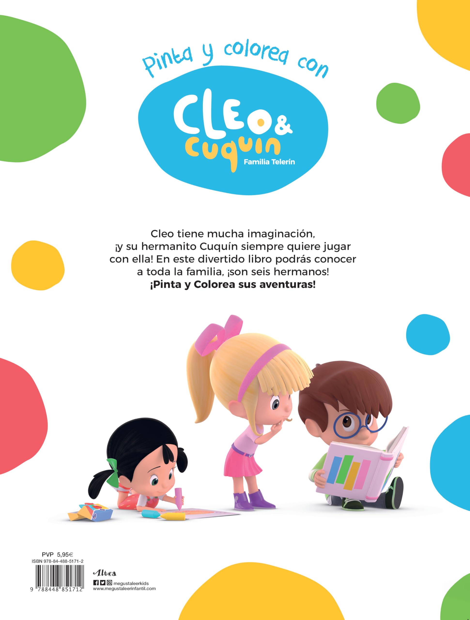 Cleo y Cuquín, Familia Telerín. Actividades - Pinta y colorea con Cleo y Cuquín (Altea)