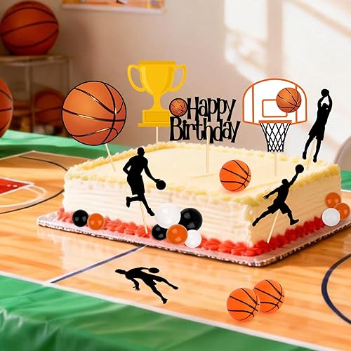 Miniatura 31 de Hooqict 26 piezas de decoraciones de pasteles de los años 80 y 90, decoraciones retro de los años 80 de hip hop con bolas de purpurina para cupcakes