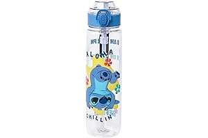 Silver Buffalo Lilo and Stitch Aloha Chillin Plastic Water Bottle