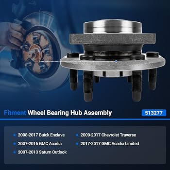 IRONTEK Wheel Hub & Bearing Assembly - Front/Rear, 6 Lug W/ ABS, Fits Chevy Traverse, GMC Acadia, Buick Enclave - View #4
