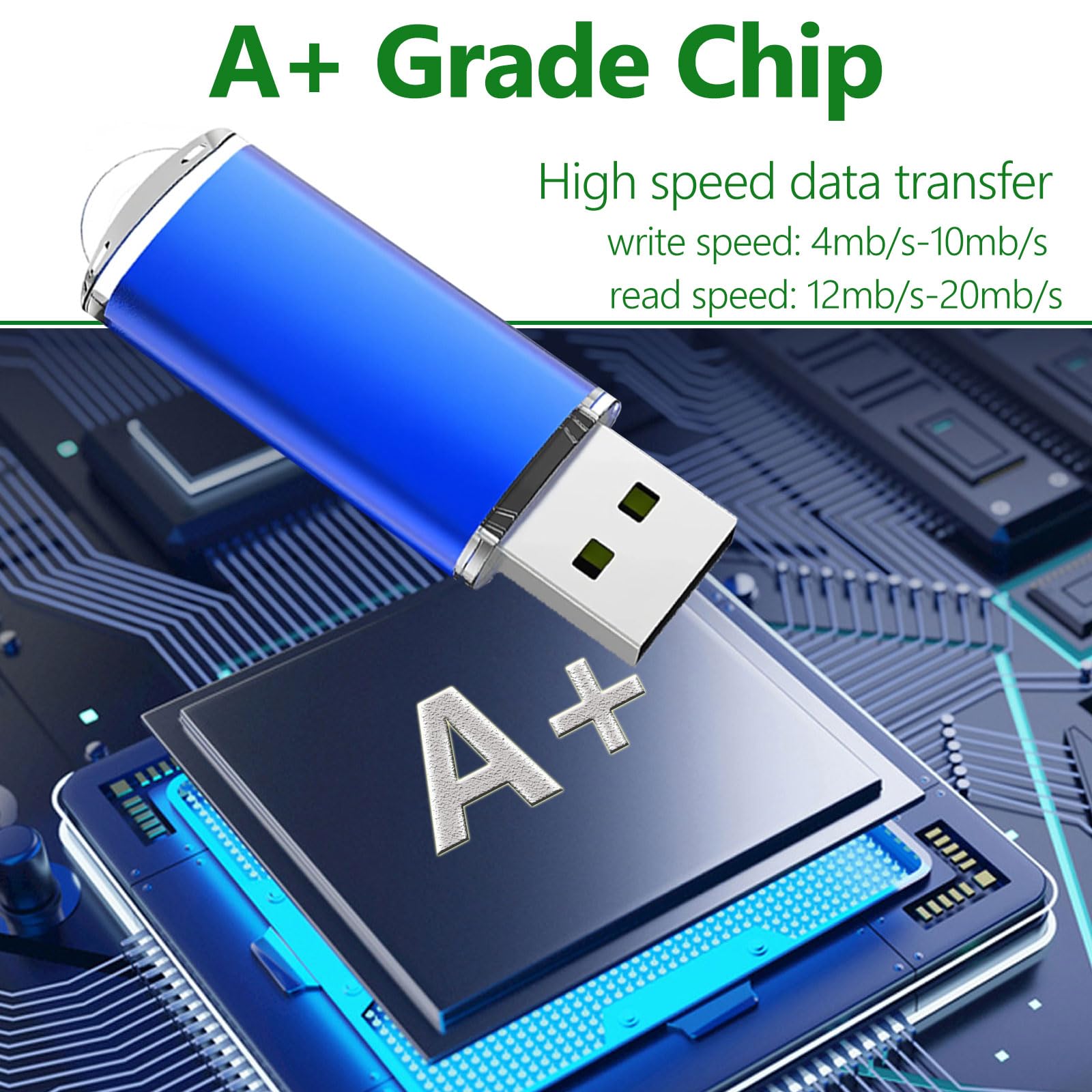10 Pezzi Chiavetta USB 32GB, WISEORANGE 32 GB Pen Drive Metallo-5colori | Portatile Pennetta USB2.0 32GB Pendrive ad alta velocità con Adesivi vuoti per archiviazione e backup dei dati