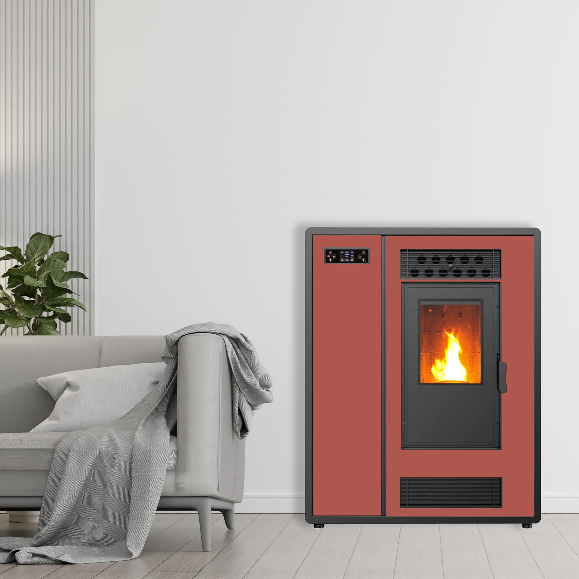 Stufa a pellet Air Slim Astral 12,2 kW Bordeaux Sannover