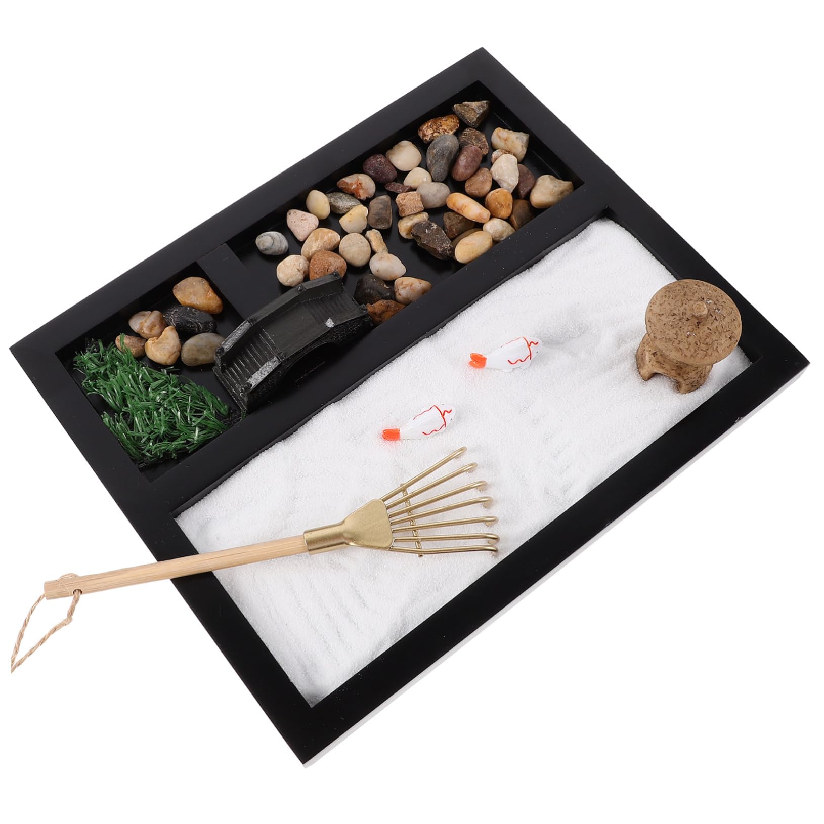 BESTonZON Sandbox Lid for Sand Art Zen Garden Sand Table Decorations with Miniature Landscape