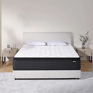 Queen Size Mattress, 10 Inch Hybrid Memory Foam Queen Mattress in a Box, Pressure Relief, Medium Firm, CertiPUR-US