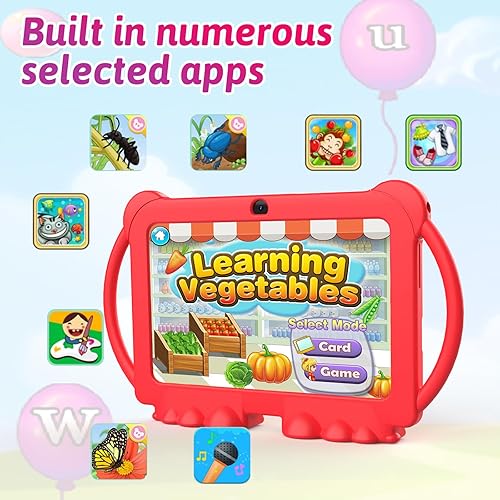 Miniatura 3 de Tablet 2025 para niños, Android 12 tabletas para niños de 7 pulgadas, 4+32 GB ROM (1TB expandir), tableta para niños pequeños con control parental,