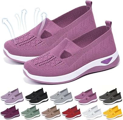 Womens Casual Breathable Slip on Orthopaedic Walking Sneakers