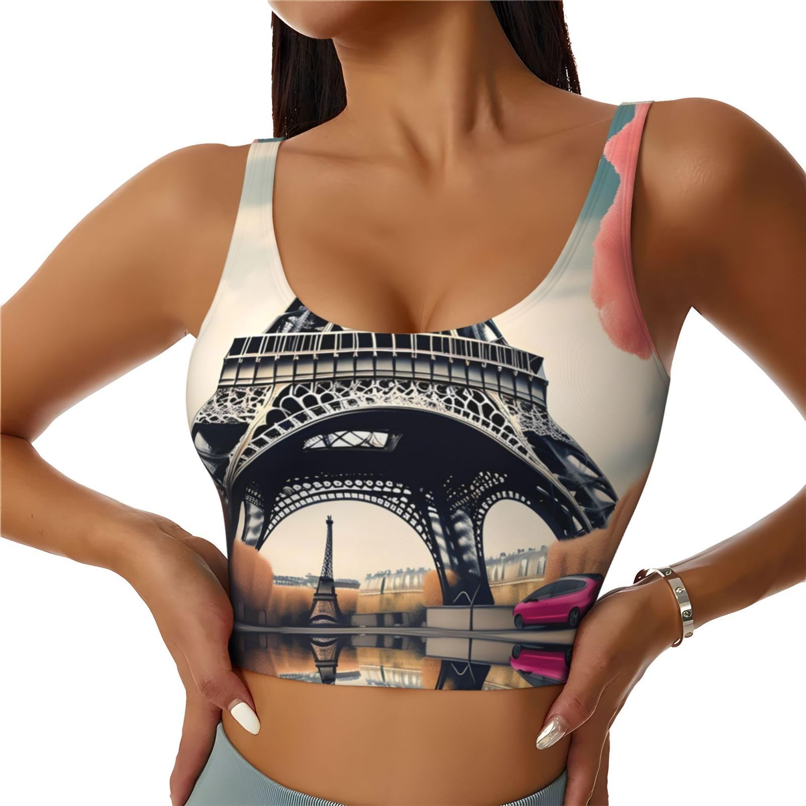Chaleco de yoga para mujer HYTTER con diseño de la Torre Eiffel 8