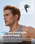 SOUNDPEATS C30 Adaptive Hybrid Active Noise Cancelling Wireless Earbuds, BT 6.0 Headphones with LDAC Hi-Res Audio, 6-Mic Windproof ENC Earphones for Clear Call, 52H, IP54, APP Control