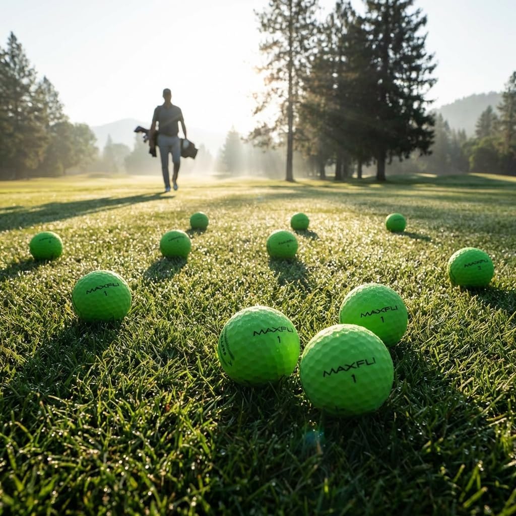 Maxfli SoftFli Golf Balls – 36-Pack Matte Green | Soft Feel Low Compression Golf Balls for Distance & Control | Durable Ionomer Cover | Ideal for Beginners & Recreational Golfers