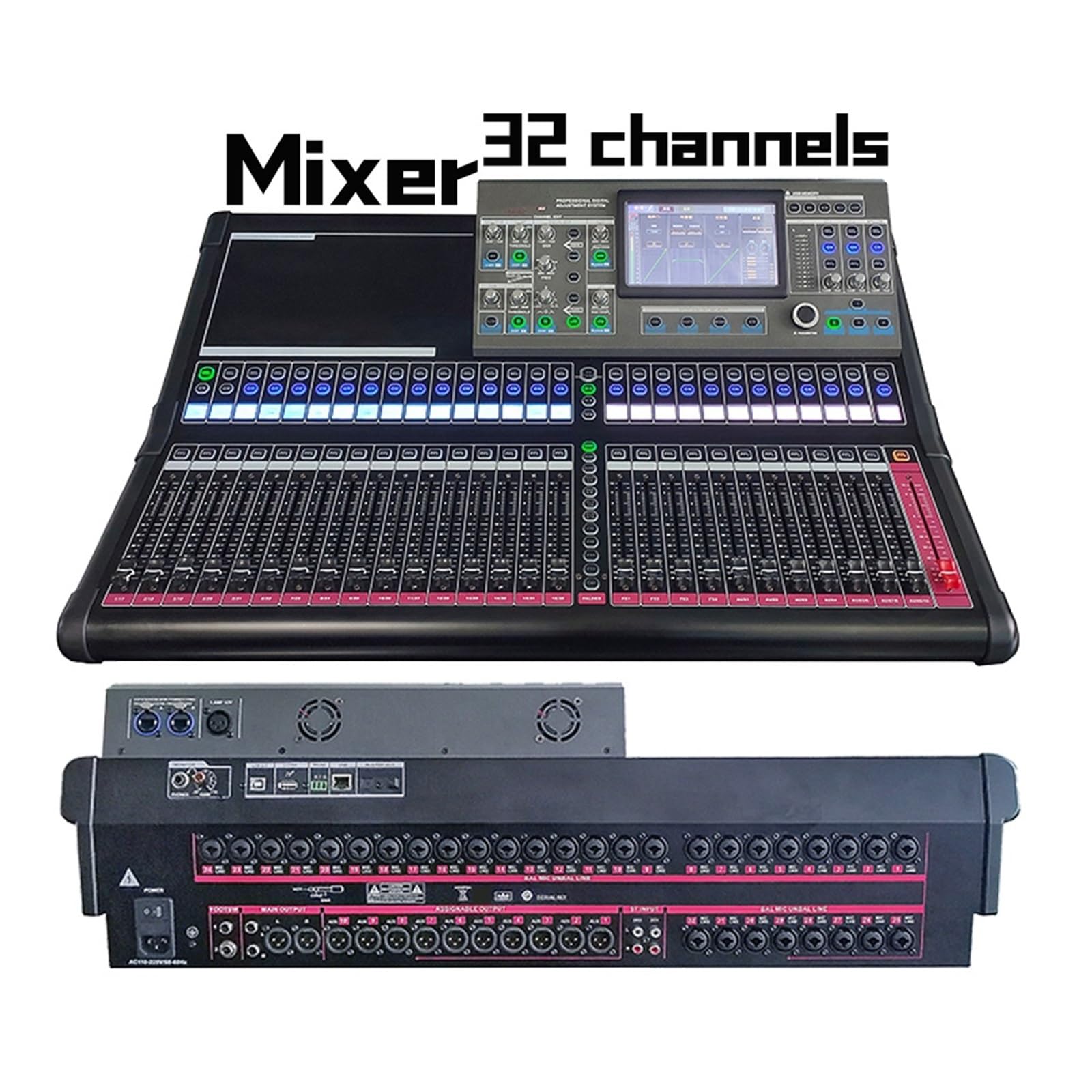 Mezclador Digital Profesional M32 de 32 Canales para DJ, Consola de Audio, Mesa de Mezclas, Equipo de grabación, procesador de Audio, Escenario.