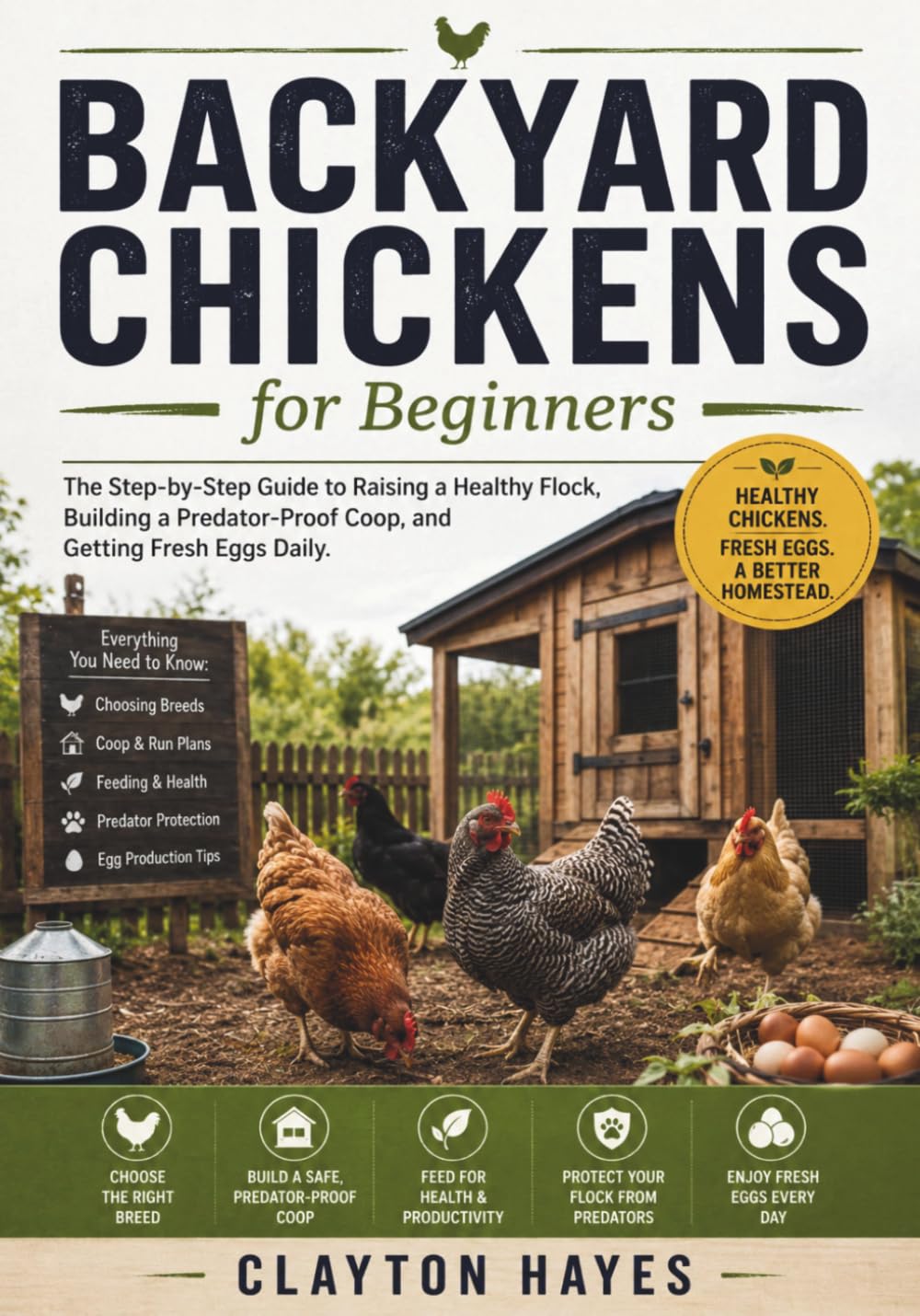 Backyard Chickens for Beginners: The Step-by-Step Guide to Raising a Healthy Flock Building a Predator-Proof Coop and Getting Fresh Eggs Daily