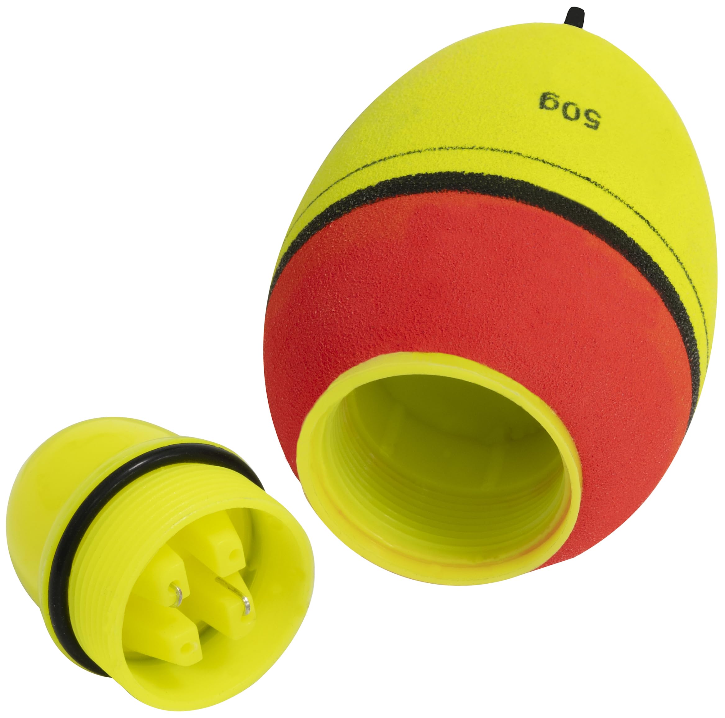 AERZETIX - Galleggiante tappo luminoso rosso e verde per pesca predatori lucioperca siluro trota - gancio canna da pesca pesce