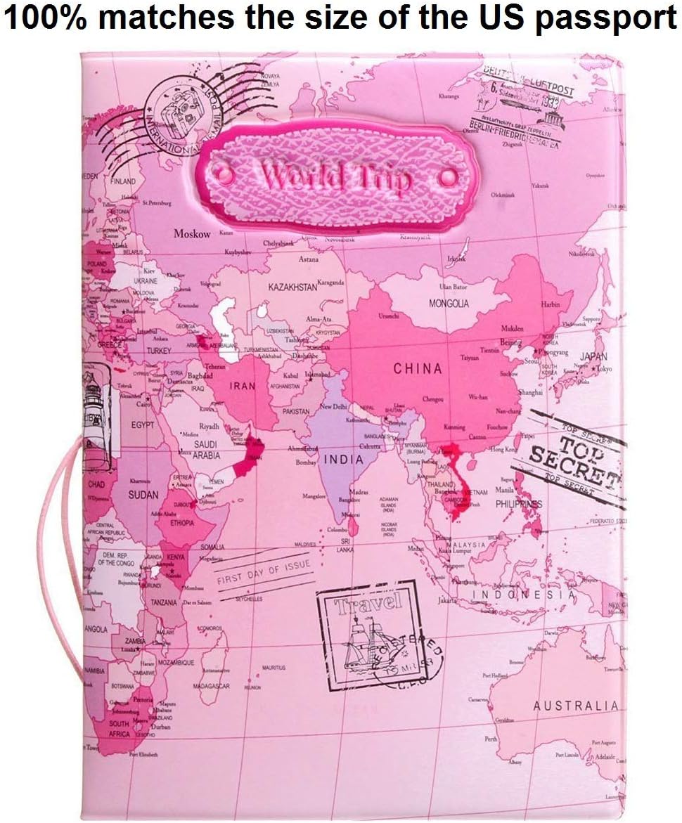  | Set of 2 Passport Covers Passport Holder Case RFID Blocking Travel Gifts For Men & Women & Kids | Passport Covers